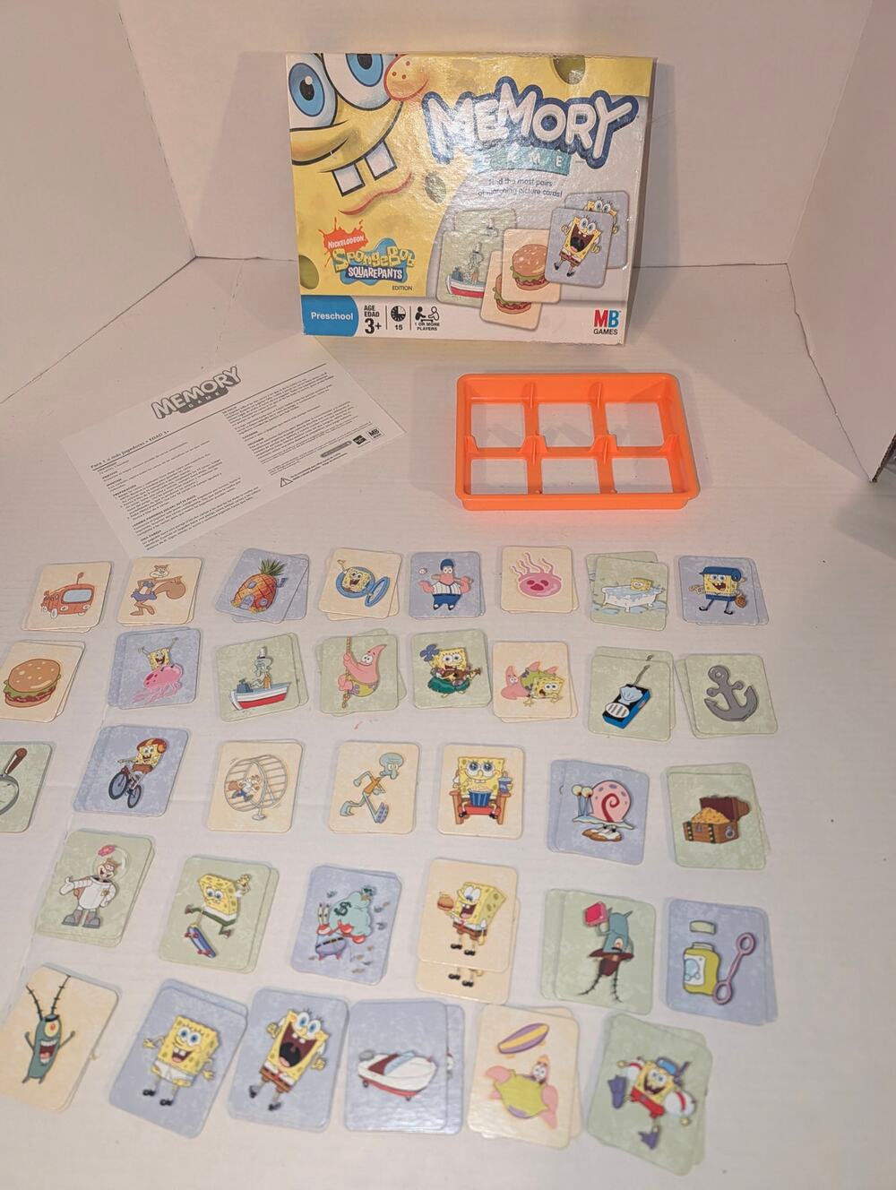 Sponge Bob Memory Game 70 cards 35 matches Mint